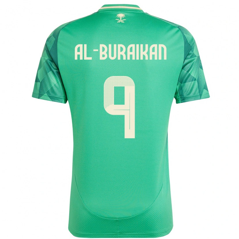 Danxen Niño Camiseta Arabia Saudita Firas Al-Buraikan #9 Verde 1ª Equipación 24-26 La Camisa México
