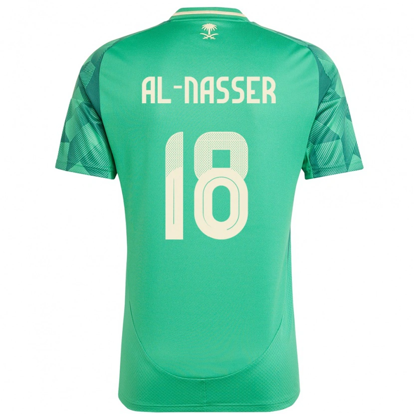 Danxen Niño Camiseta Arabia Saudita Saad Al-Nasser #18 Verde 1ª Equipación 24-26 La Camisa México