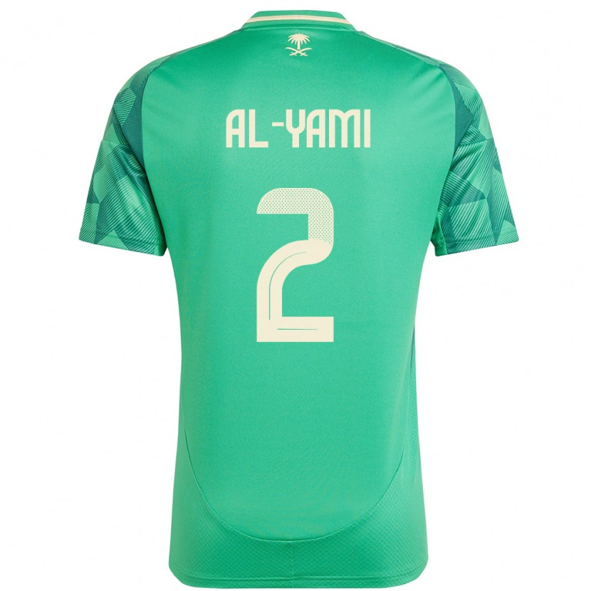 Danxen Niño Camiseta Arabia Saudita Marwan Al-Yami #2 Verde 1ª Equipación 24-26 La Camisa México