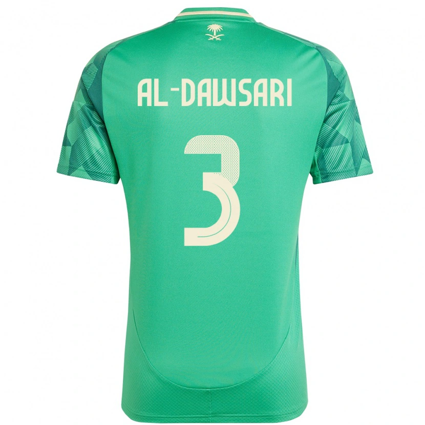 Danxen Niño Camiseta Arabia Saudita Mohammed Al-Dawsari #3 Verde 1ª Equipación 24-26 La Camisa México