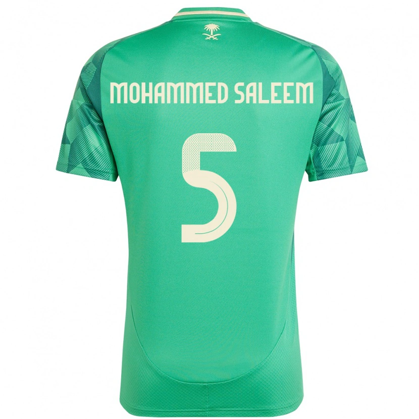 Danxen Niño Camiseta Arabia Saudita Moayad Mohammed Saleem #5 Verde 1ª Equipación 24-26 La Camisa México