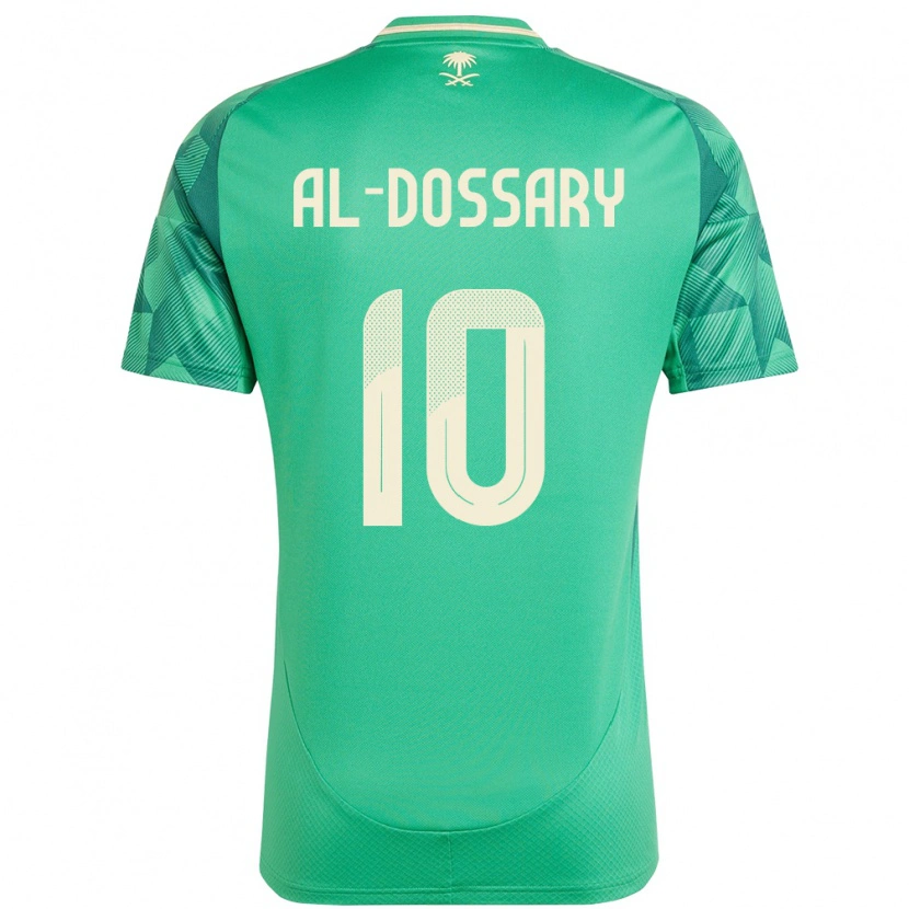 Danxen Niño Camiseta Arabia Saudita Abdullah Al-Dossary #10 Verde 1ª Equipación 24-26 La Camisa México