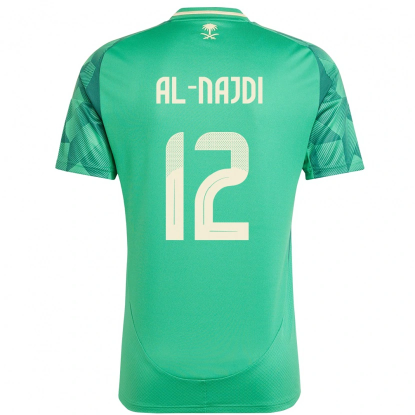 Danxen Niño Camiseta Arabia Saudita Salem Al-Najdi #12 Verde 1ª Equipación 24-26 La Camisa México