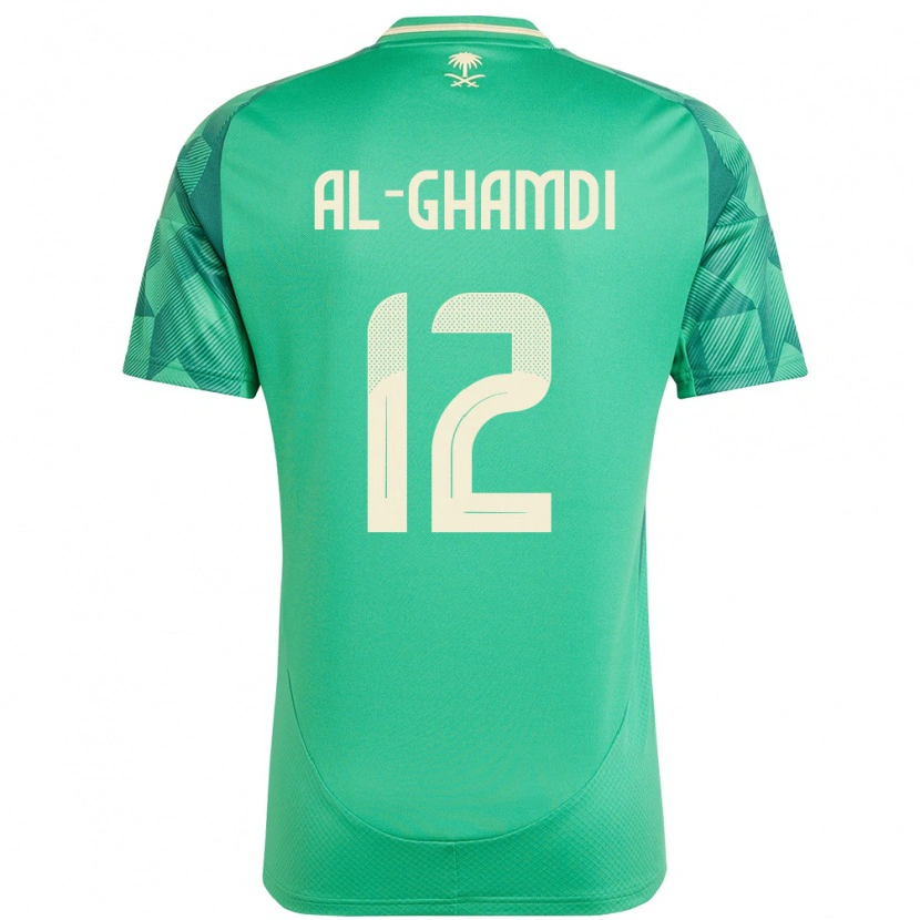 Danxen Niño Camiseta Arabia Saudita Rayan Al-Ghamdi #12 Verde 1ª Equipación 24-26 La Camisa México