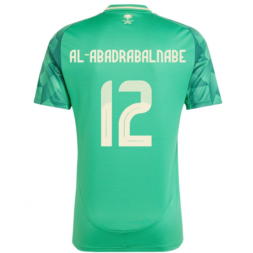 Danxen Niño Camiseta Arabia Saudita Ahmed Musallam Al-Abadrabalnabe #12 Verde 1ª Equipación 24-26 La Camisa México
