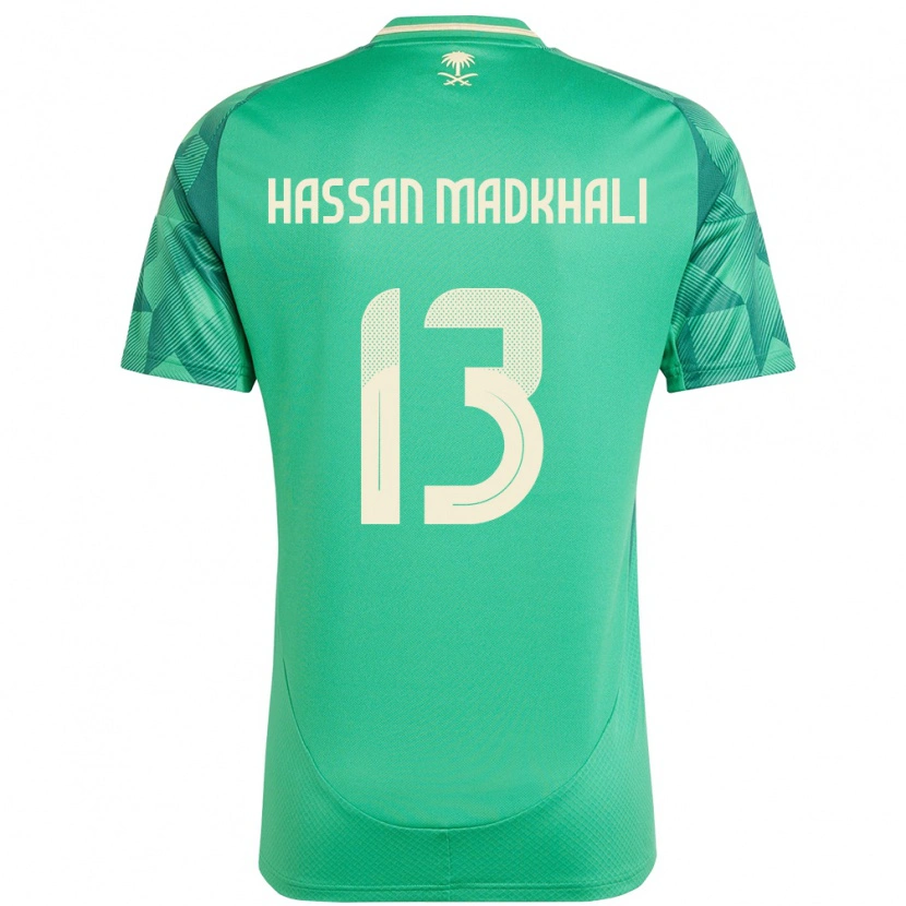 Danxen Niño Camiseta Arabia Saudita Mohammed Hassan Madkhali #13 Verde 1ª Equipación 24-26 La Camisa México