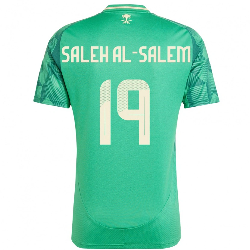 Danxen Niño Camiseta Arabia Saudita Yousef Saleh Al-Salem #19 Verde 1ª Equipación 24-26 La Camisa México