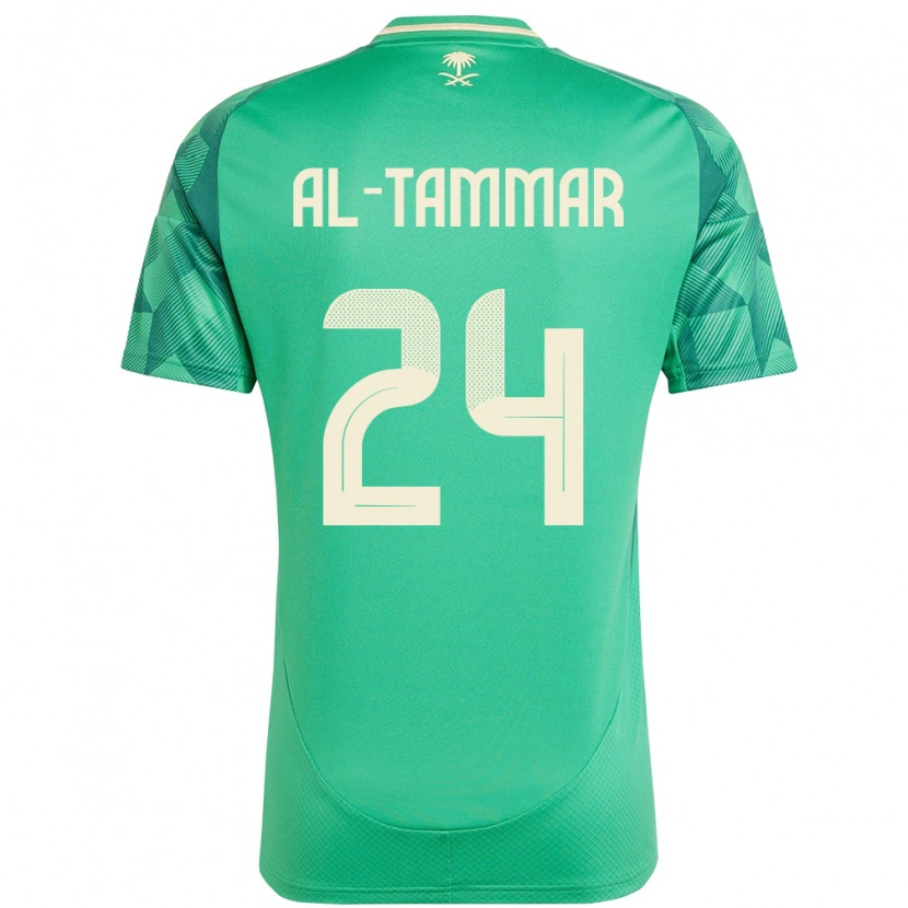 Danxen Niño Camiseta Arabia Saudita Abdulaziz Al-Tammar #24 Verde 1ª Equipación 24-26 La Camisa México