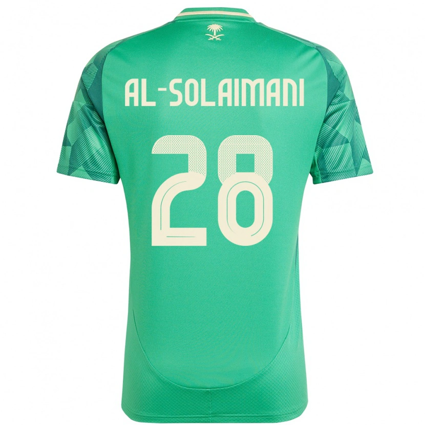 Danxen Niño Camiseta Arabia Saudita Solaiman Al-Solaimani #28 Verde 1ª Equipación 24-26 La Camisa México