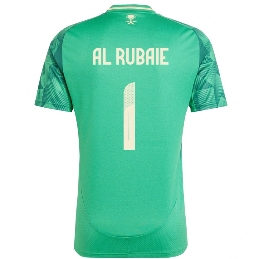 Danxen Niño Camiseta Arabia Saudita Mohammed Al Rubaie #1 Verde 1ª Equipación 24-26 La Camisa México