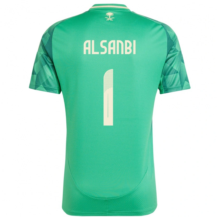 Danxen Niño Camiseta Arabia Saudita Abdulrahman Alsanbi #1 Verde 1ª Equipación 24-26 La Camisa México