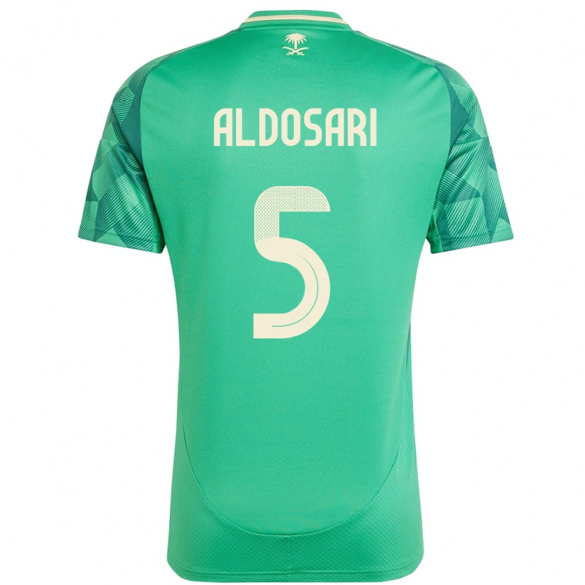 Danxen Niño Camiseta Arabia Saudita Mohammed Aldosari #5 Verde 1ª Equipación 24-26 La Camisa México