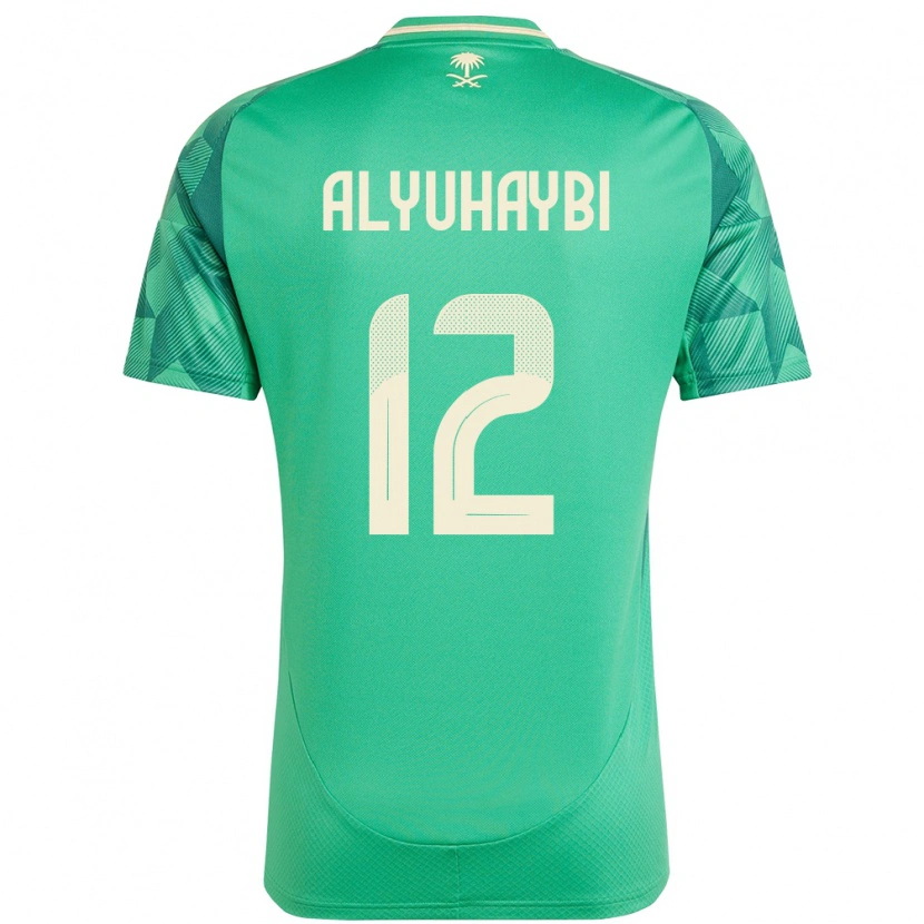 Danxen Niño Camiseta Arabia Saudita Ammar Alyuhaybi #12 Verde 1ª Equipación 24-26 La Camisa México