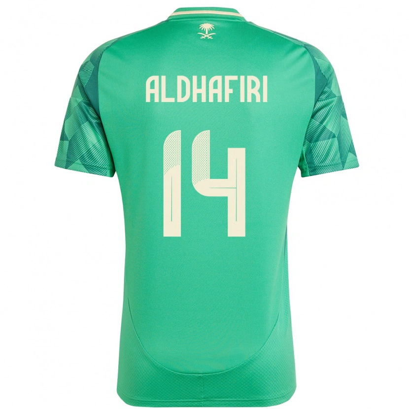 Danxen Niño Camiseta Arabia Saudita Jathob Aldhafiri #14 Verde 1ª Equipación 24-26 La Camisa México