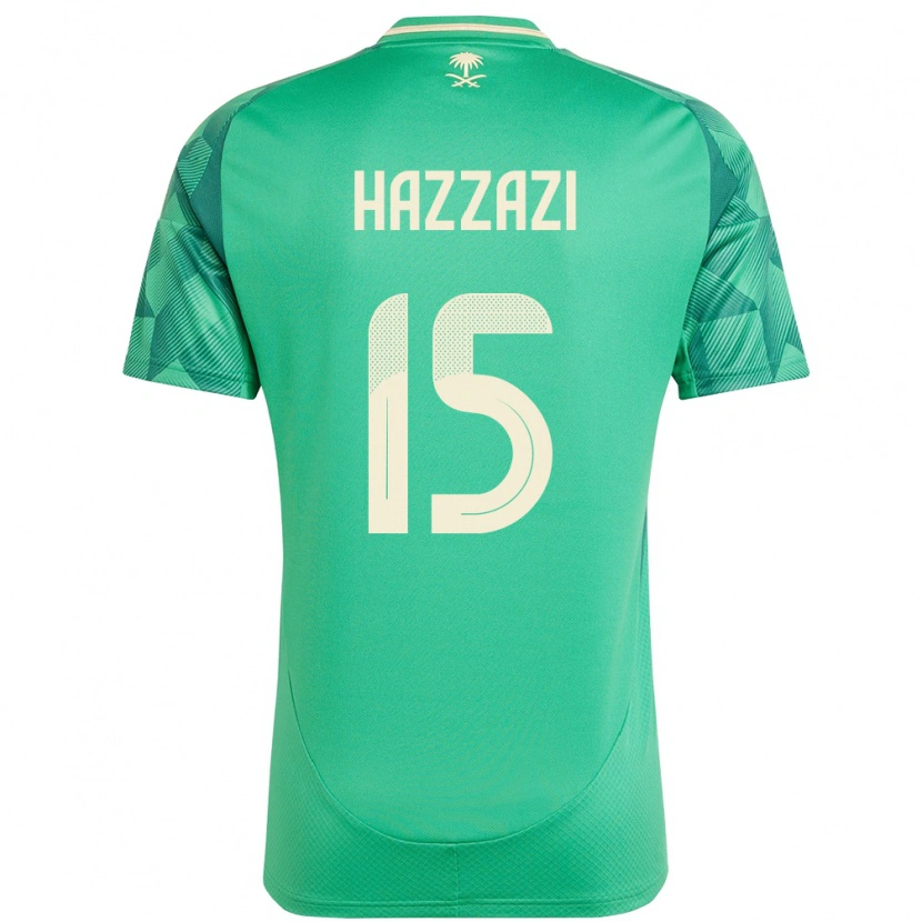 Danxen Niño Camiseta Arabia Saudita Mohammed Hazzazi #15 Verde 1ª Equipación 24-26 La Camisa México