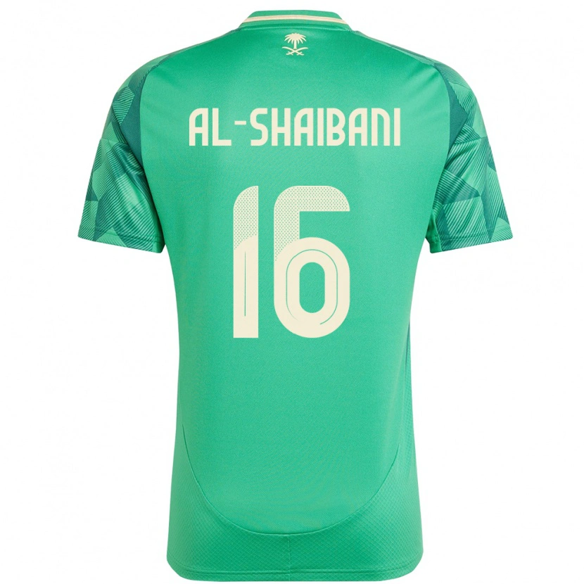 Danxen Niño Camiseta Arabia Saudita Asrar Al Shaibani #16 Verde 1ª Equipación 24-26 La Camisa México