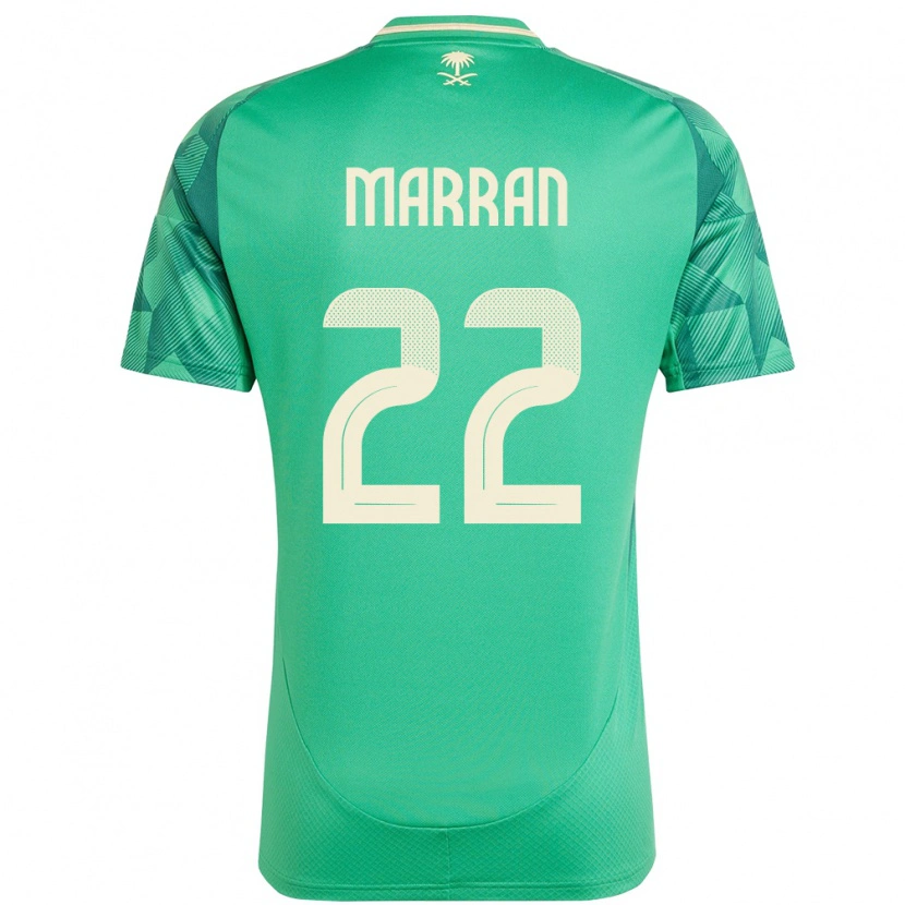 Danxen Niño Camiseta Arabia Saudita Mohammed Marran #22 Verde 1ª Equipación 24-26 La Camisa México