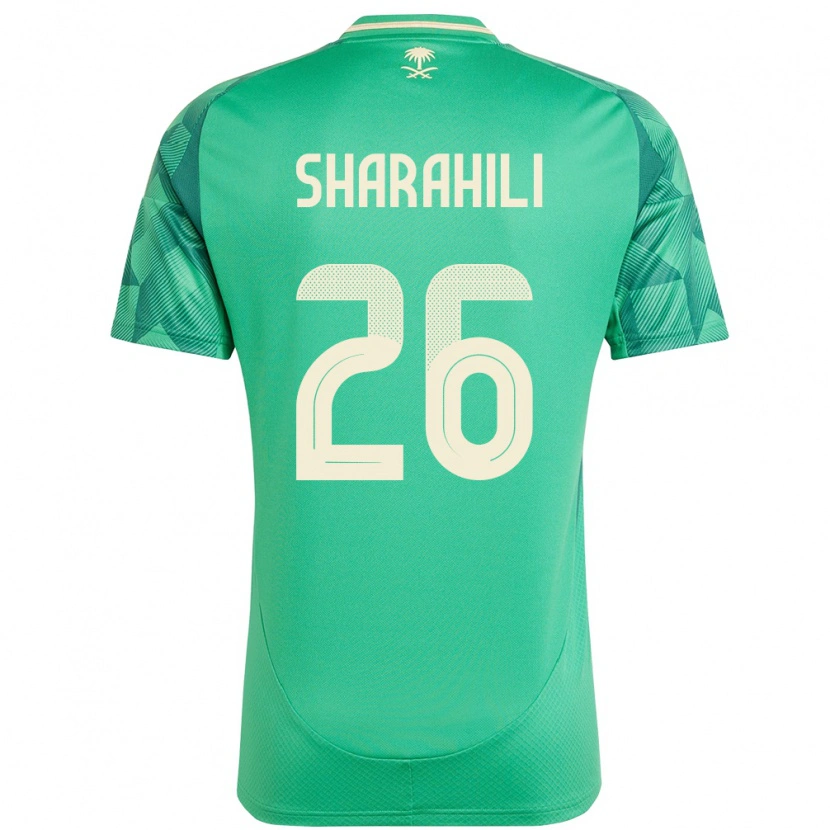 Danxen Niño Camiseta Arabia Saudita Riyadh Sharahili #26 Verde 1ª Equipación 24-26 La Camisa México
