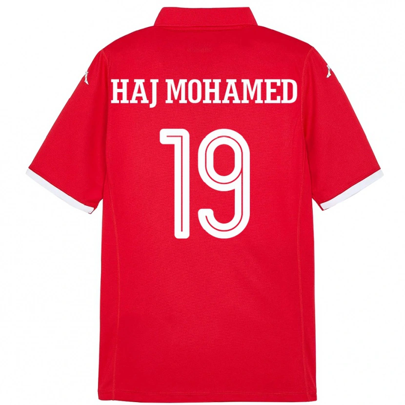 Danxen Niño Camiseta Túnez Anas Haj Mohamed #19 Rojo 1ª Equipación 24-26 La Camisa México