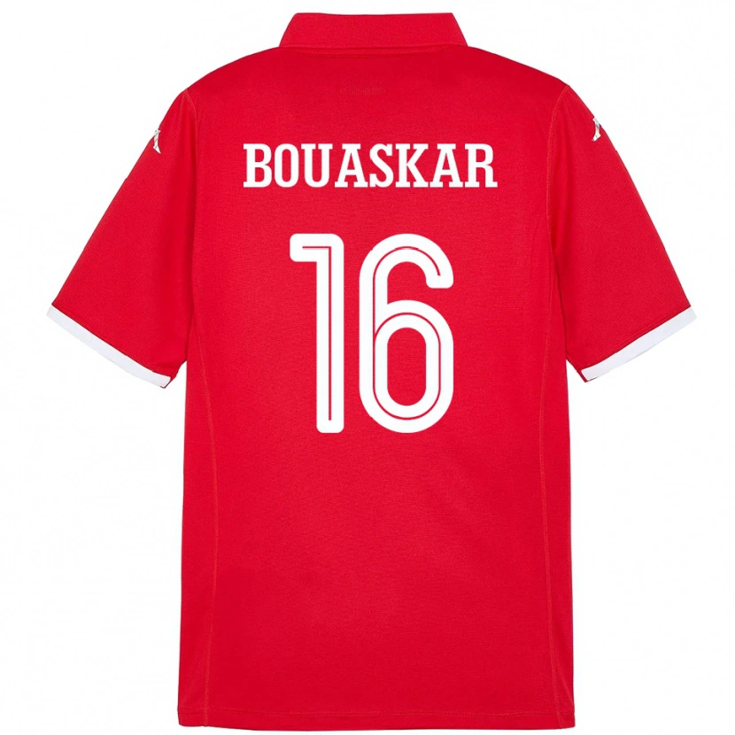 Danxen Niño Camiseta Túnez Slim Bouaskar #16 Rojo 1ª Equipación 24-26 La Camisa México