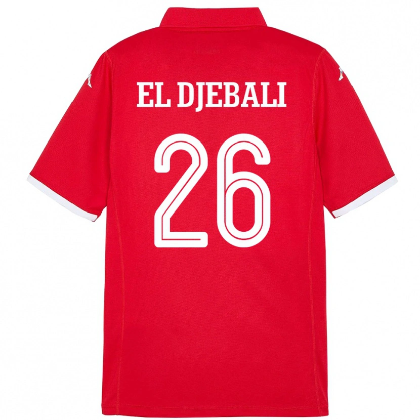 Danxen Niño Camiseta Túnez Chaim El Djebali #26 Rojo 1ª Equipación 24-26 La Camisa México