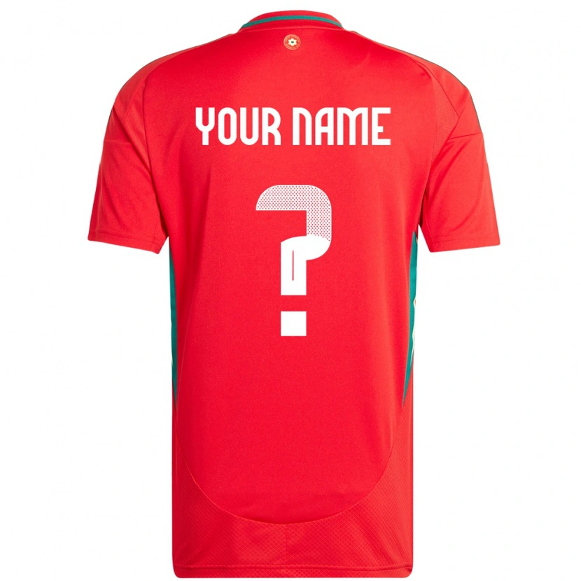 Danxen Niño Camiseta Gales Su Nombre #0 Rojo 1ª Equipación 24-26 La Camisa México