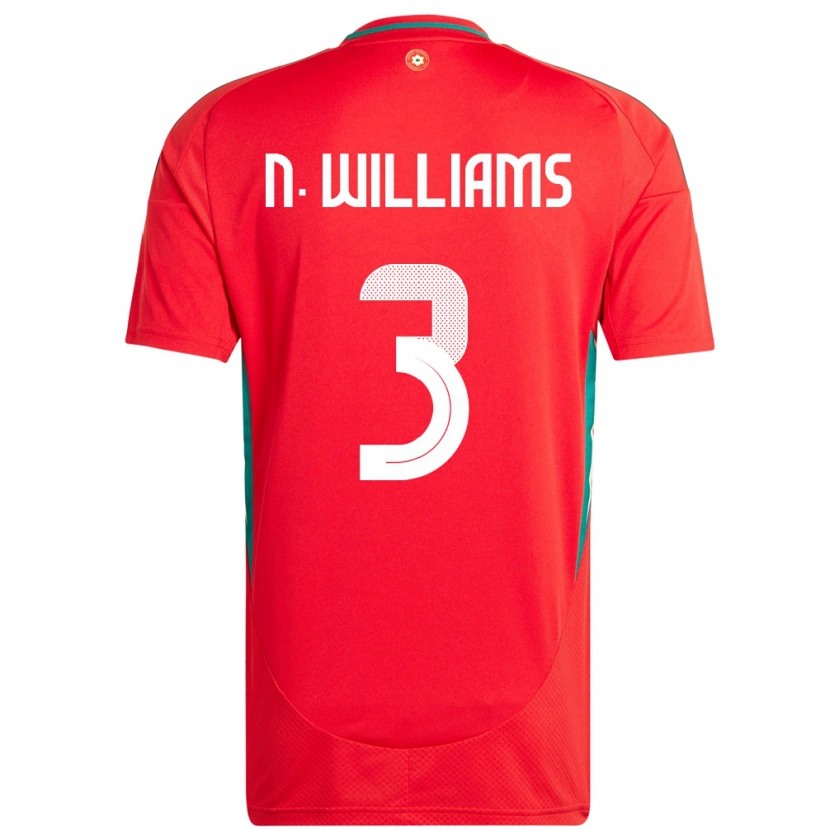 Danxen Niño Camiseta Gales Neco Williams #3 Rojo 1ª Equipación 24-26 La Camisa México