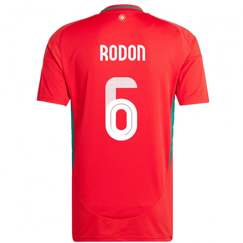 Danxen Niño Camiseta Gales Joe Rodon #6 Rojo 1ª Equipación 24-26 La Camisa México