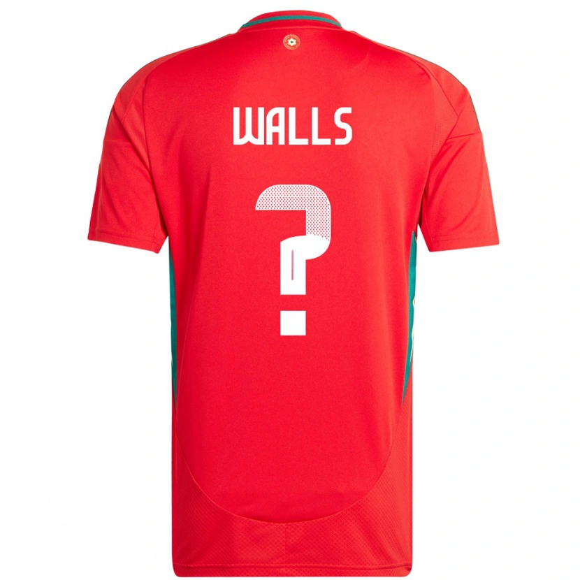 Danxen Niño Camiseta Gales Archie Walls #0 Rojo 1ª Equipación 24-26 La Camisa México