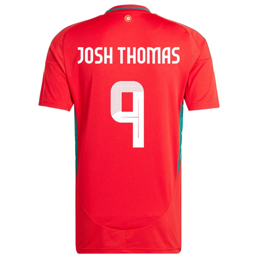 Danxen Niño Camiseta Gales Josh Thomas #9 Rojo 1ª Equipación 24-26 La Camisa México