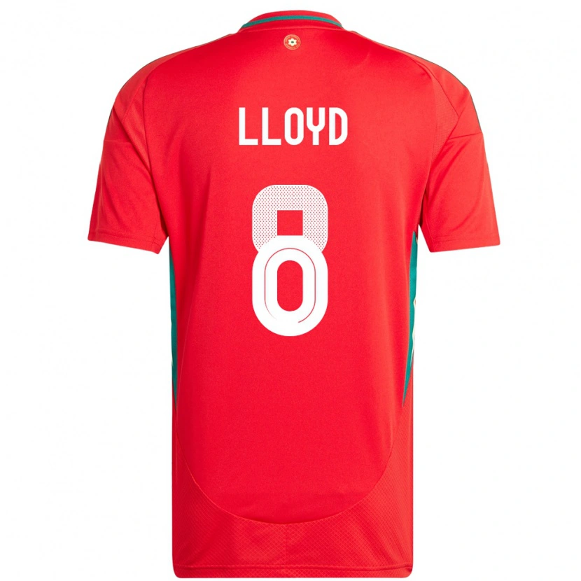 Danxen Niño Camiseta Gales Ben Lloyd #8 Rojo 1ª Equipación 24-26 La Camisa México