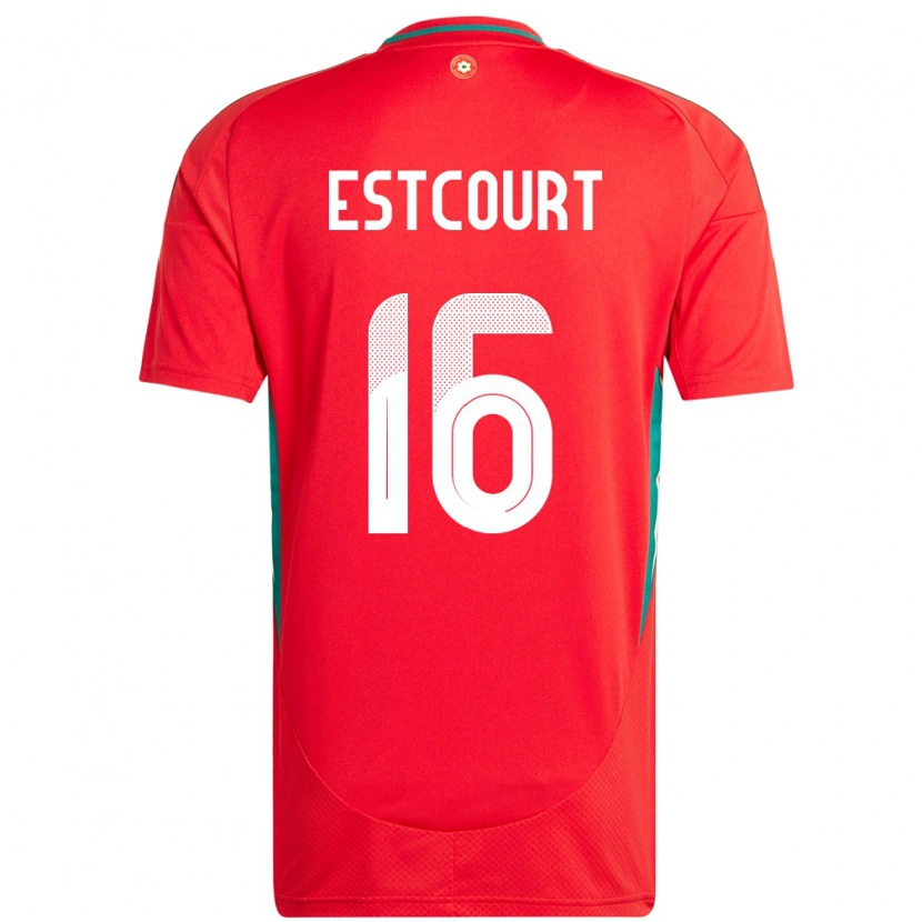 Danxen Niño Camiseta Gales Charlotte Estcourt #16 Rojo 1ª Equipación 24-26 La Camisa México