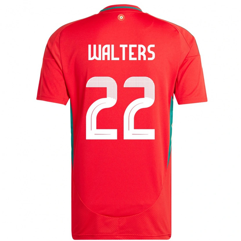 Danxen Niño Camiseta Gales Georgia Walters #22 Rojo 1ª Equipación 24-26 La Camisa México