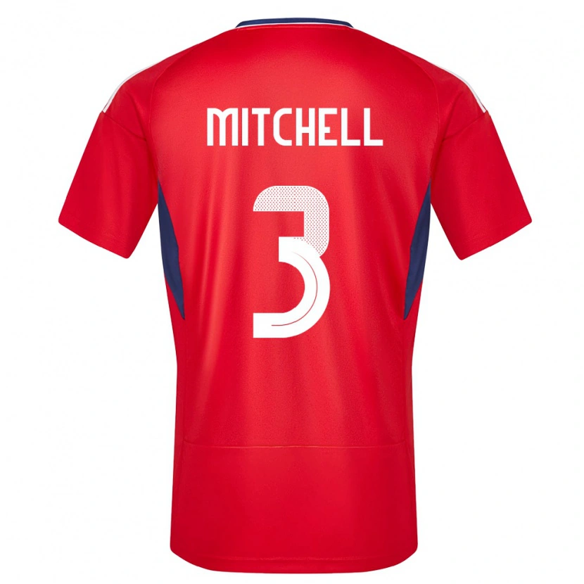 Danxen Niño Camiseta Costa Rica Jeyland Mitchell #3 Rojo 1ª Equipación 24-26 La Camisa México