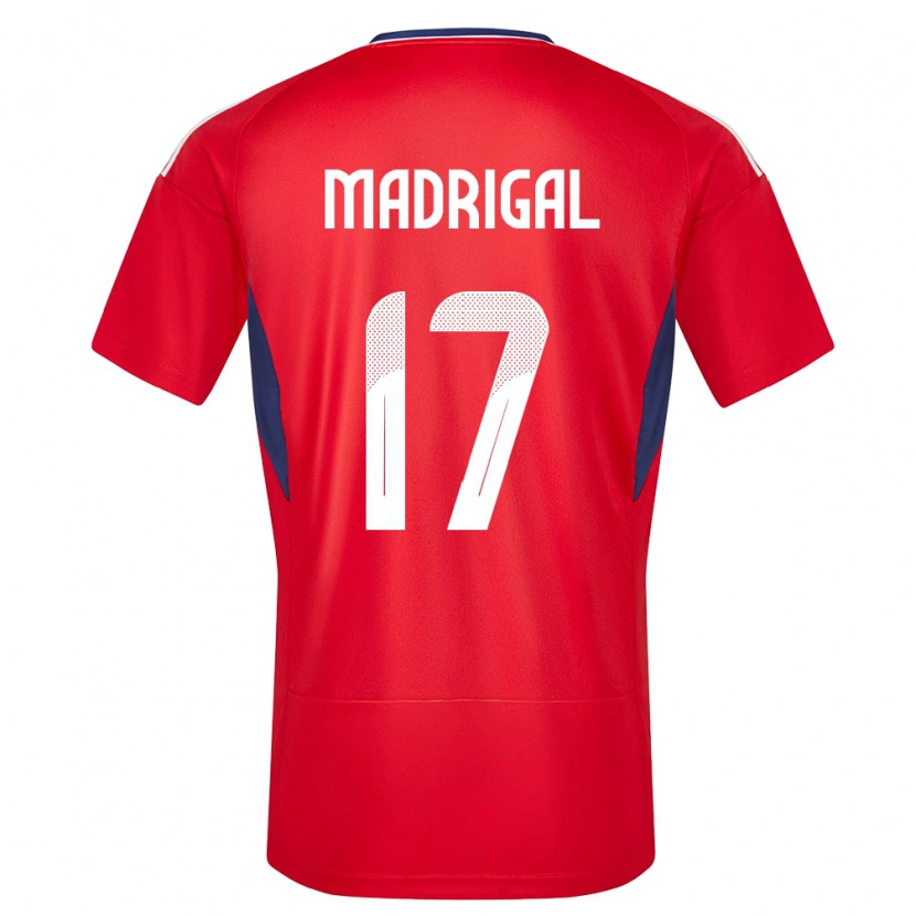 Danxen Niño Camiseta Costa Rica Warren Madrigal #17 Rojo 1ª Equipación 24-26 La Camisa México