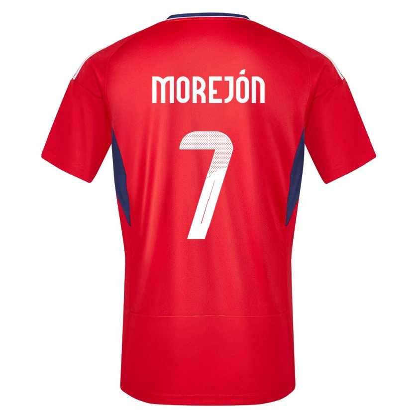 Danxen Niño Camiseta Costa Rica Jorge Morejón #7 Rojo 1ª Equipación 24-26 La Camisa México