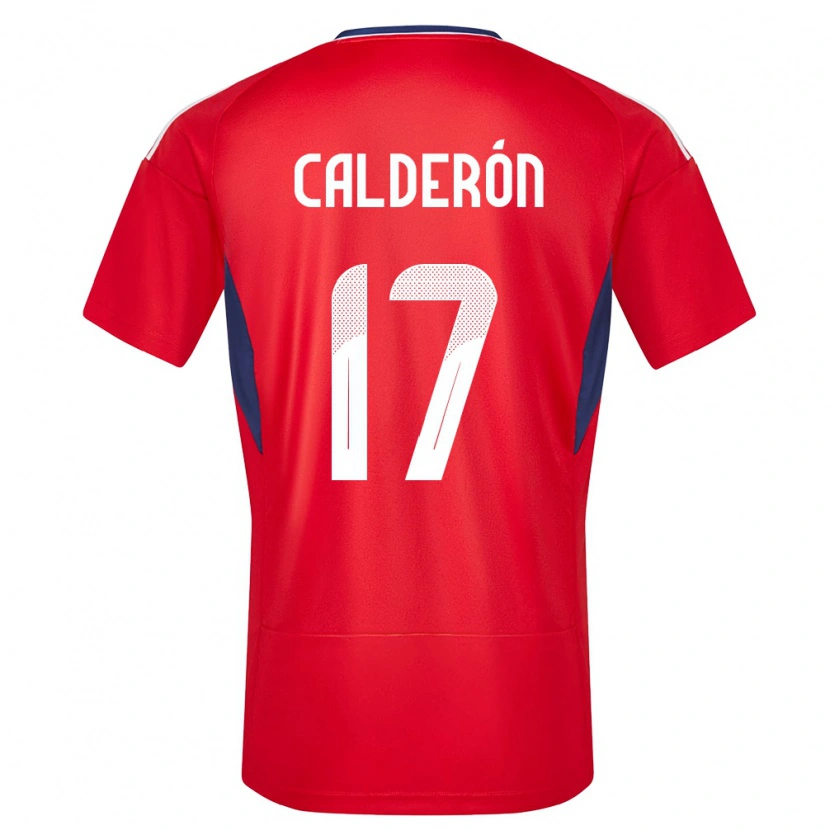 Danxen Niño Camiseta Costa Rica Brayan Calderón #17 Rojo 1ª Equipación 24-26 La Camisa México