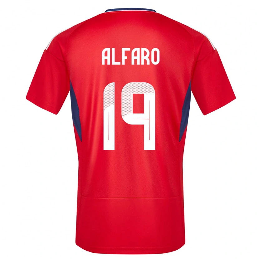 Danxen Niño Camiseta Costa Rica Leonardo Alfaro #19 Rojo 1ª Equipación 24-26 La Camisa México
