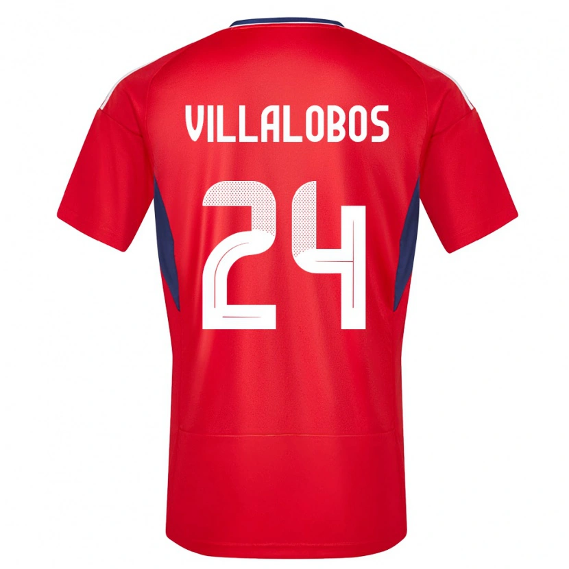 Danxen Niño Camiseta Costa Rica Anthuan Villalobos #24 Rojo 1ª Equipación 24-26 La Camisa México