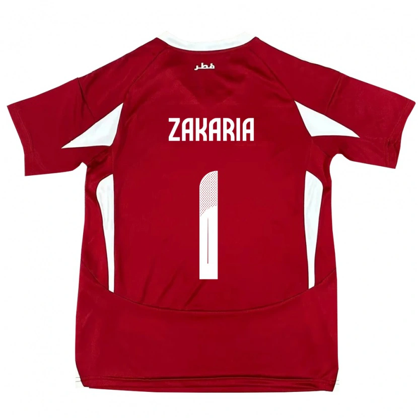 Danxen Niño Camiseta Catar Salah Zakaria #1 Rojo 1ª Equipación 24-26 La Camisa México