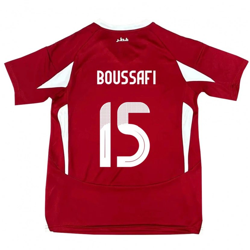 Danxen Niño Camiseta Catar Rabh Boussafi #15 Rojo 1ª Equipación 24-26 La Camisa México