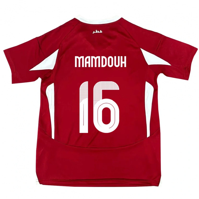Danxen Niño Camiseta Catar Bahaa Mamdouh #16 Rojo 1ª Equipación 24-26 La Camisa México