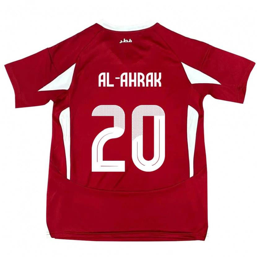 Danxen Niño Camiseta Catar Abdullah Al-Ahrak #20 Rojo 1ª Equipación 24-26 La Camisa México