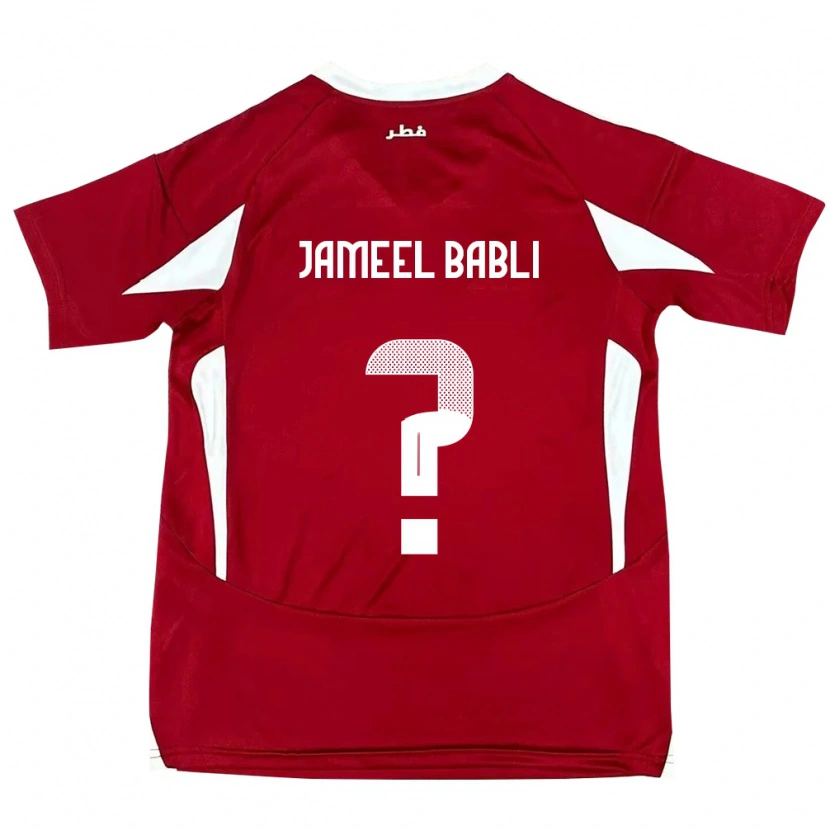 Danxen Niño Camiseta Catar Mohannad Jameel Babli #0 Rojo 1ª Equipación 24-26 La Camisa México