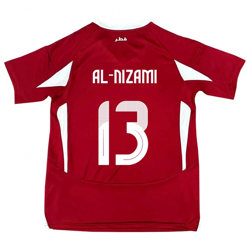 Danxen Niño Camiseta Catar Yousef Mohammad Al-Nizami #13 Rojo 1ª Equipación 24-26 La Camisa México