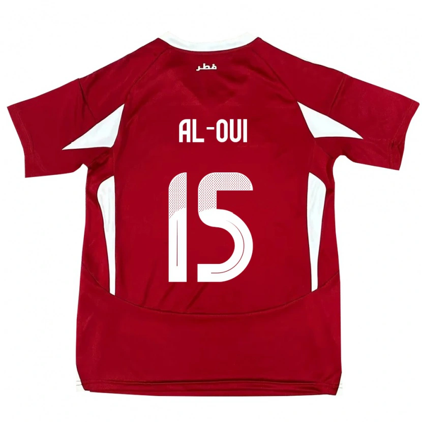 Danxen Niño Camiseta Catar Ayoub Al-Oui #15 Rojo 1ª Equipación 24-26 La Camisa México