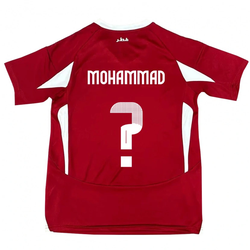 Danxen Niño Camiseta Catar Khaled Mohammad #0 Rojo 1ª Equipación 24-26 La Camisa México