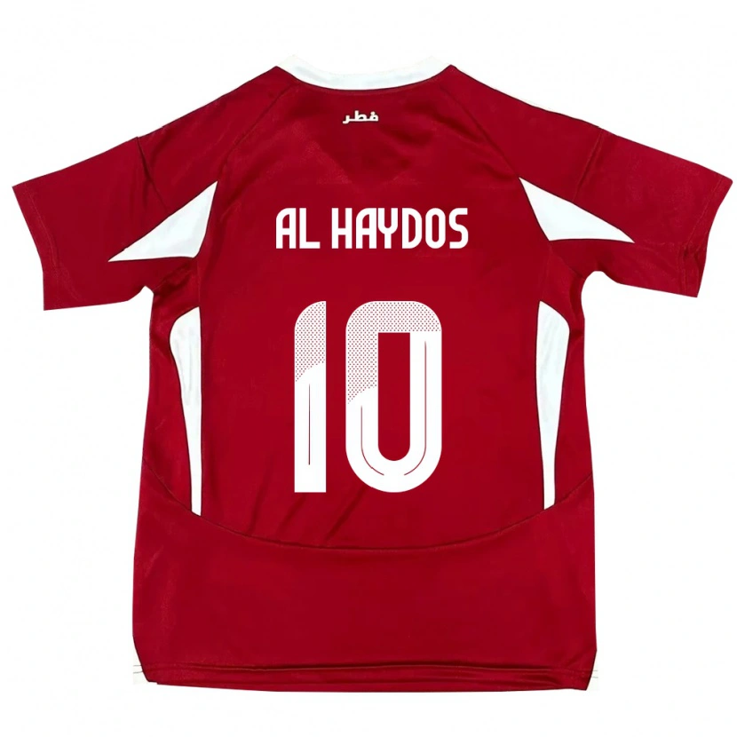 Danxen Niño Camiseta Catar Hasan Al Haydos #10 Rojo 1ª Equipación 24-26 La Camisa México
