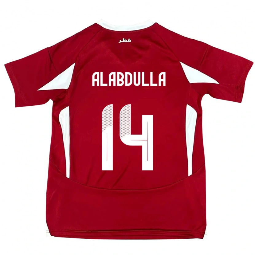 Danxen Niño Camiseta Catar Moudhi Alabdulla #14 Rojo 1ª Equipación 24-26 La Camisa México