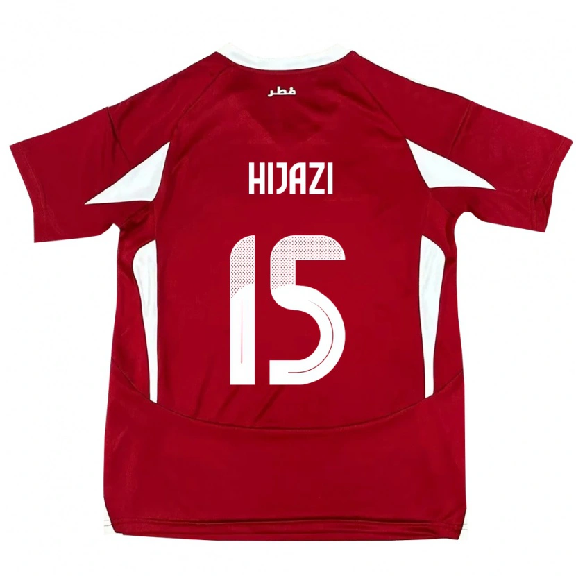 Danxen Niño Camiseta Catar Asalet Hijazi #15 Rojo 1ª Equipación 24-26 La Camisa México